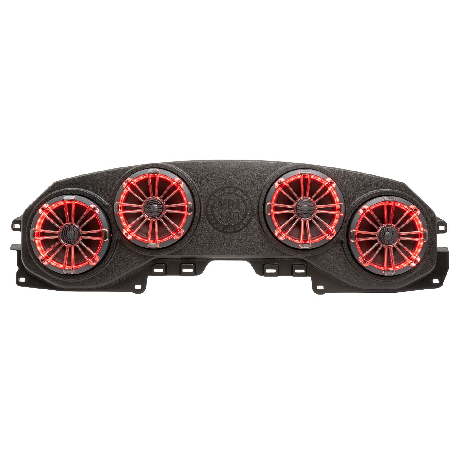 MBQJ-48CRGB Jeep® Wrangler (JL) / Gladiator (JT) Tuned Rear Soundbar with 8 Inch Coaxial Speakers, Enclosure - Red LED Lighting