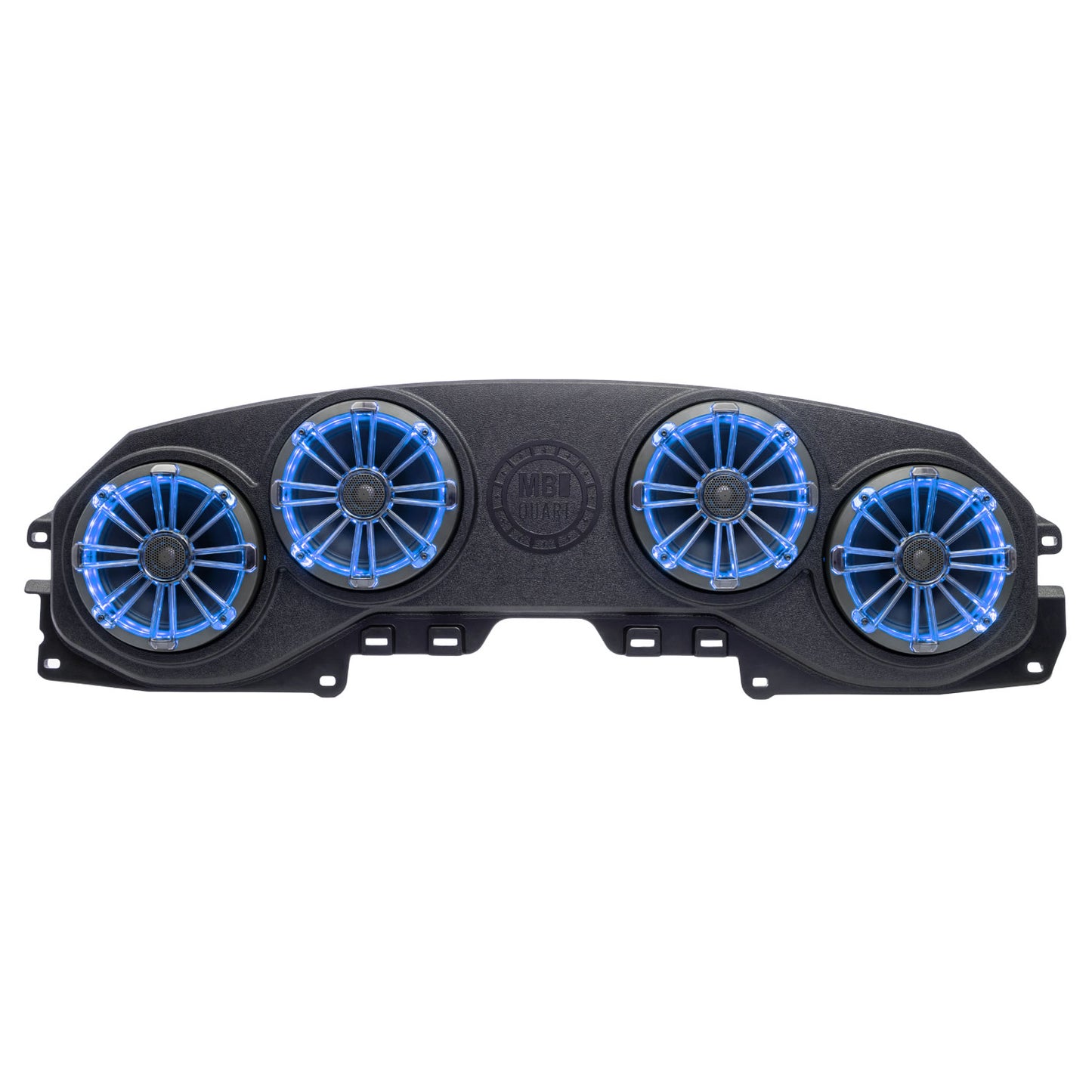MBQJ-48CRGB Jeep® Wrangler (JL) / Gladiator (JT) Tuned Rear Soundbar with 8 Inch Coaxial Speakers, Enclosure - Blue LED Lighting