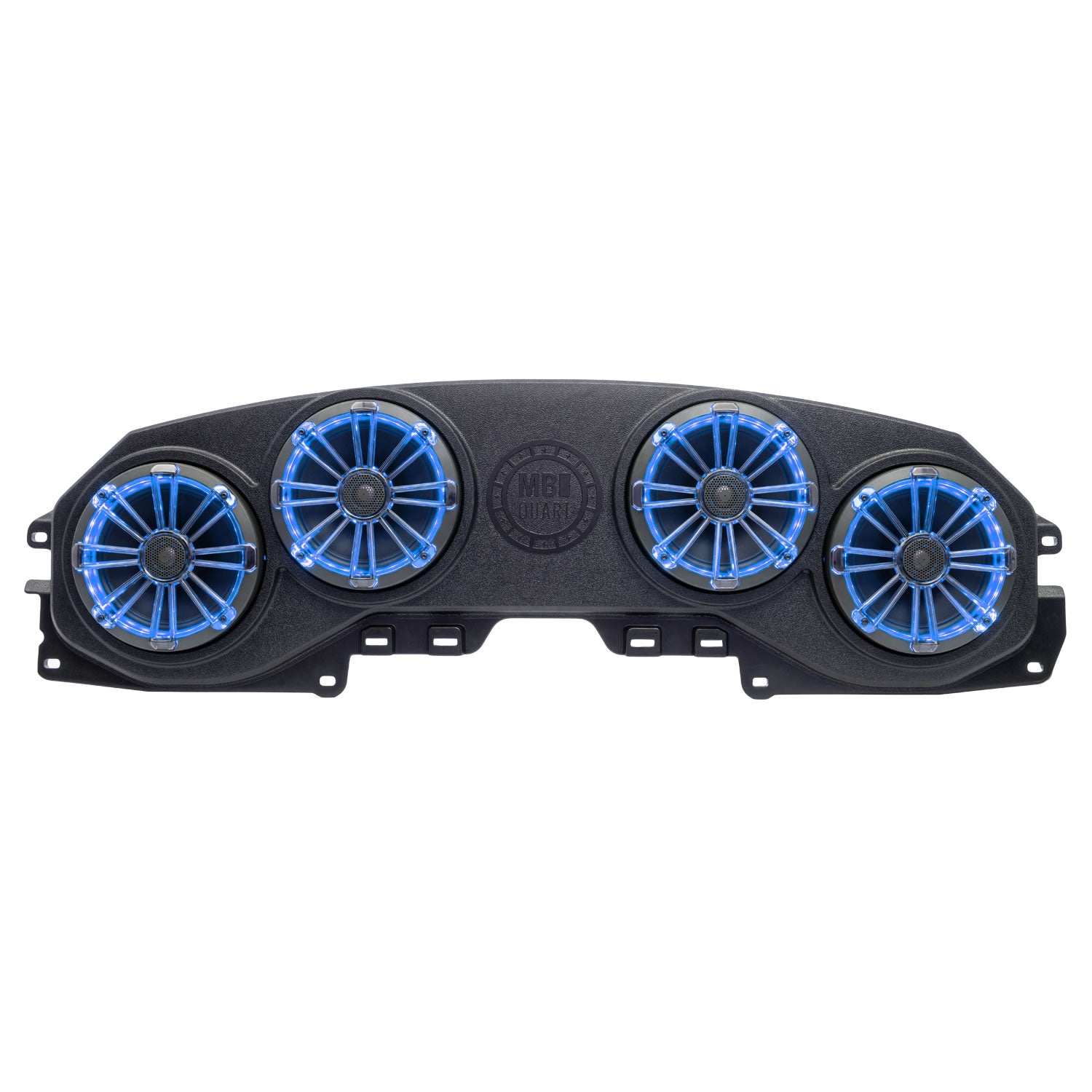 MBQJ-48CRGB Jeep® Wrangler (JL) / Gladiator (JT) Tuned Rear Soundbar with 8 Inch Coaxial Speakers, Enclosure - Blue LED Lighting