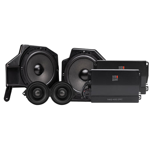 MBQJ-STG4A-1 800 Watt STAGE 4 Jeep® Wrangler (JL) / Gladiator (JT) Tuned Four Speakers System Upgrade for OEM Source Unit - Complete jeep sound system