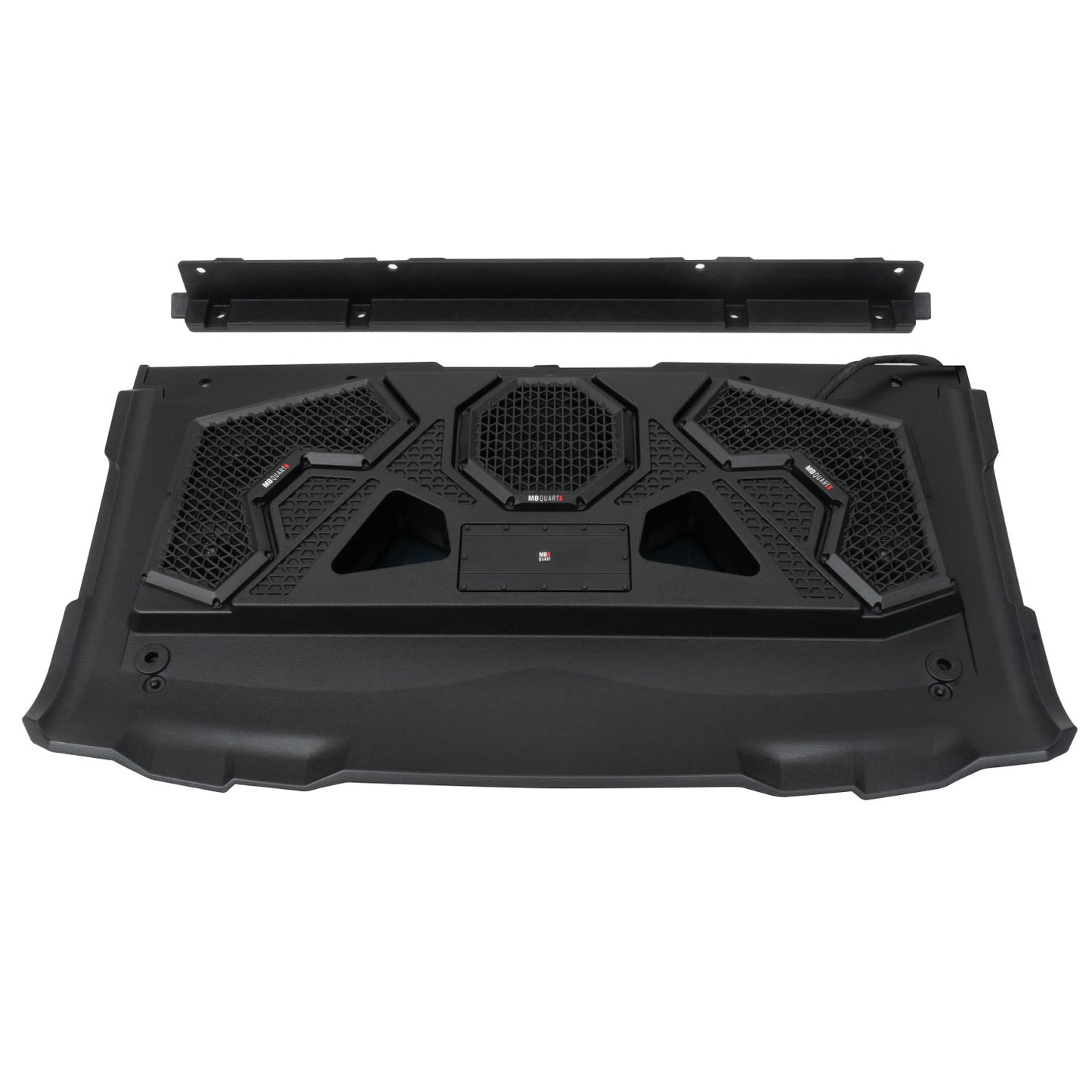 MB Quart - MBQRG2-S7R - 7 Speaker Polaris RANGER Audio Roof with 7 Inch LED Source Unit and Light Bar
