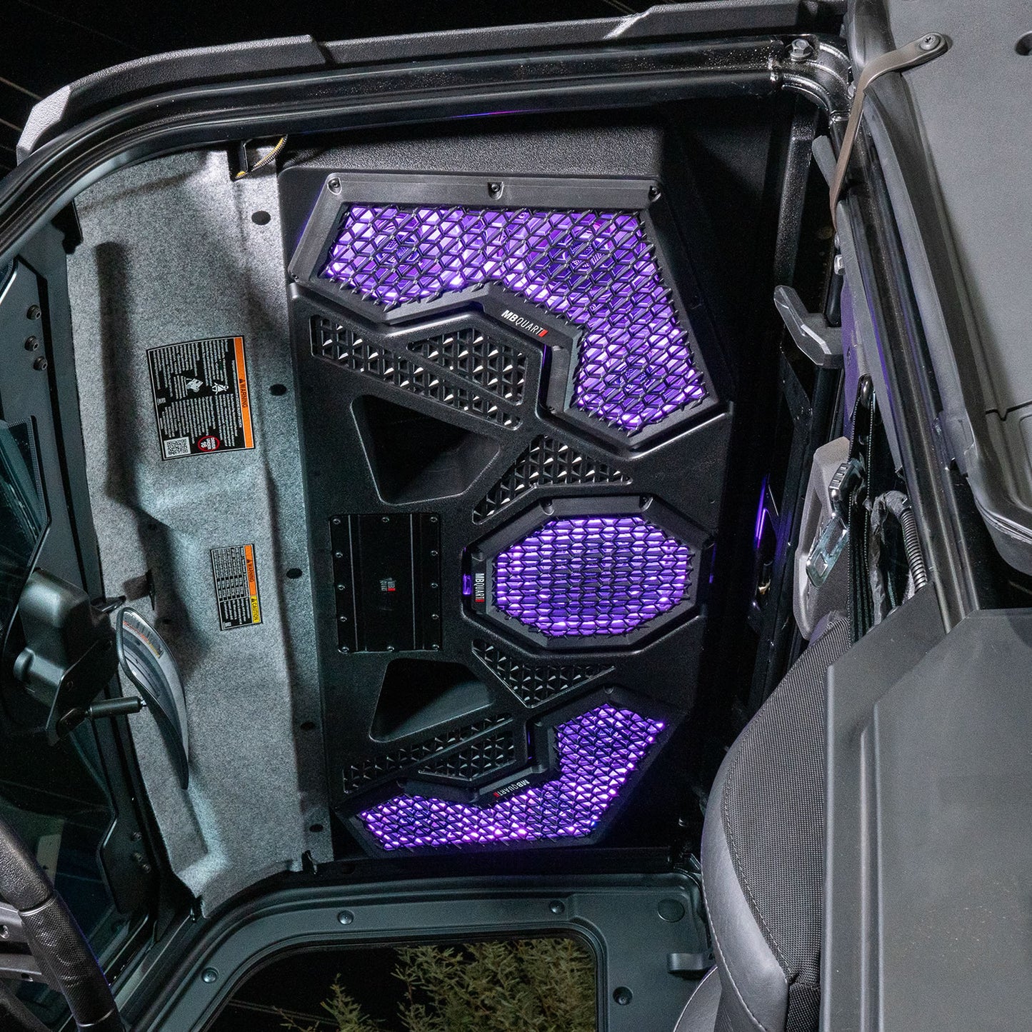 MB Quart - MBQRG2-S7R - 7 Speaker Polaris RANGER Audio Roof with 7 Inch LED Source Unit and Light Bar