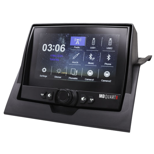 MB Quart - MBQRG4-S14R 1000 Watt 14 Speaker Polaris RANGER Audio Roof with 7 Inch LED Source Unit and 45 Inch Light Bar