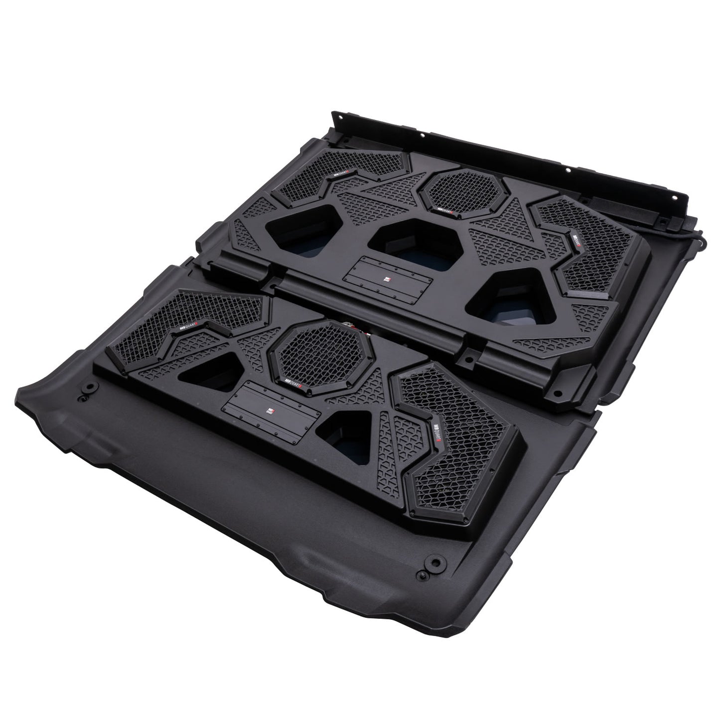 MB Quart - MBQRG4-S14R 1000 Watt 14 Speaker Polaris RANGER Audio Roof with 7 Inch LED Source Unit and 45 Inch Light Bar