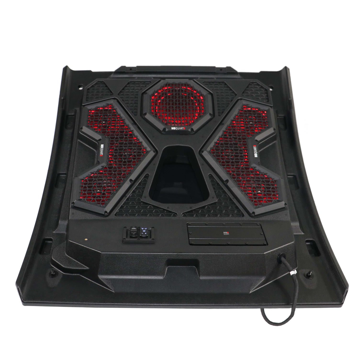 MBQRT2-S7RRC Polaris RZR Trail Audio Roof designed for RIDE COMMAND™ with Light Bar - red lights