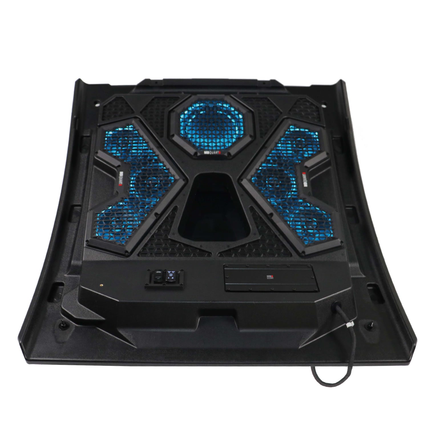 MBQRT2-S7RRC Polaris RZR Trail Audio Roof designed for RIDE COMMAND™ with Light Bar - blue lights