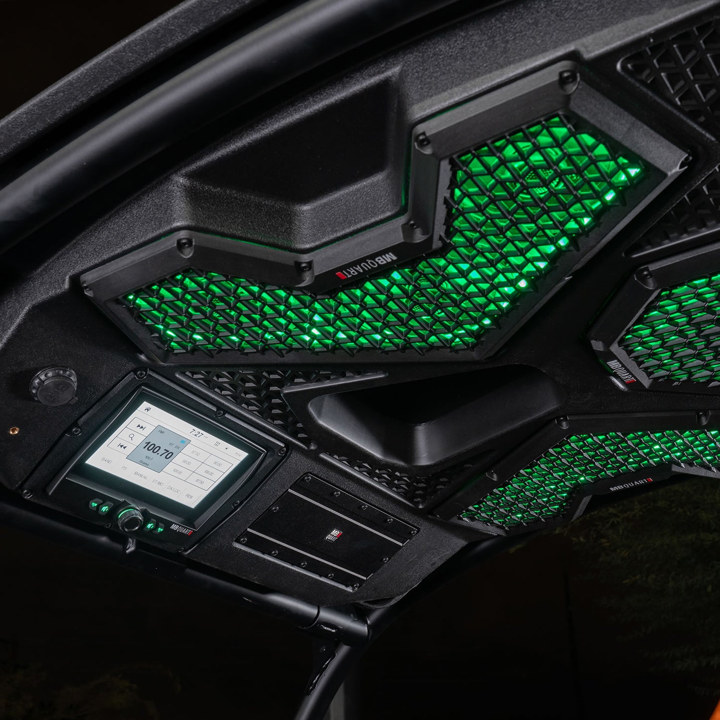 MBQRT2-S7R Polaris RZR Trail Audio Roof and Light Bar - installed