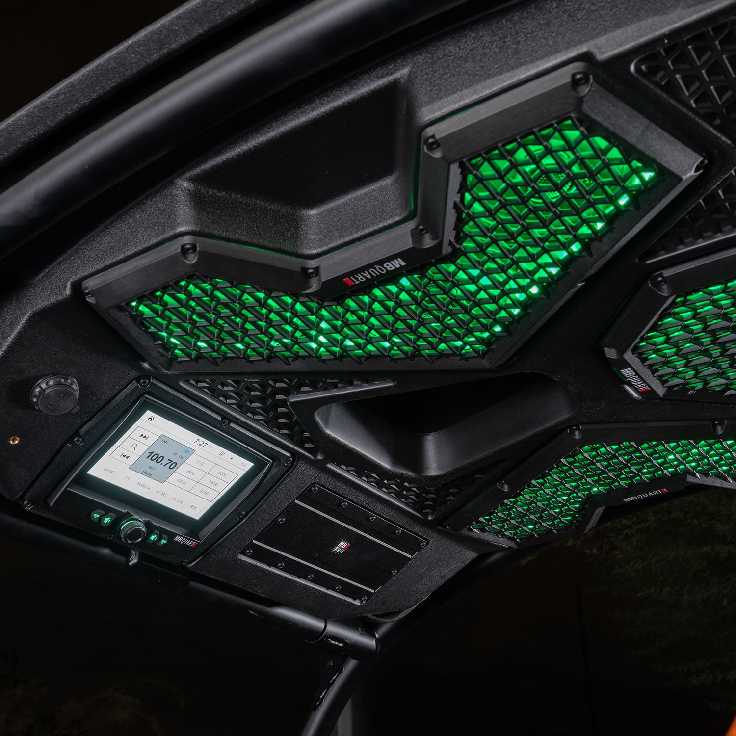 MBQRT2-S7R Polaris RZR Trail Audio Roof and Light Bar - installed