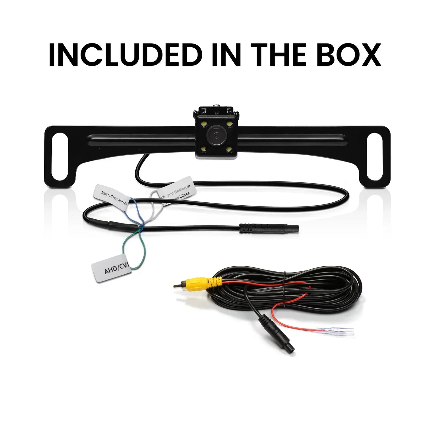 Elite ELPC40B Backup Car Rearview Reverse Camera - License Plate Mount, 170° Wide Angle Rear View, Low Light Visibility