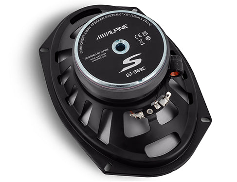 Alpine S2-S69C 6x9" Component Speakers – Hi-Res Audio Certified - Alpine 6x9 comp speakers - magnet view