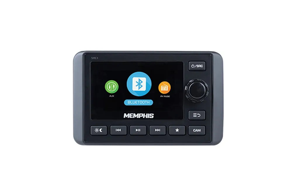 Memphis SMC3 Marine & Powersports Digital Media Receiver with 3" Color Display | Bluetooth, AM/FM, USB & AUX