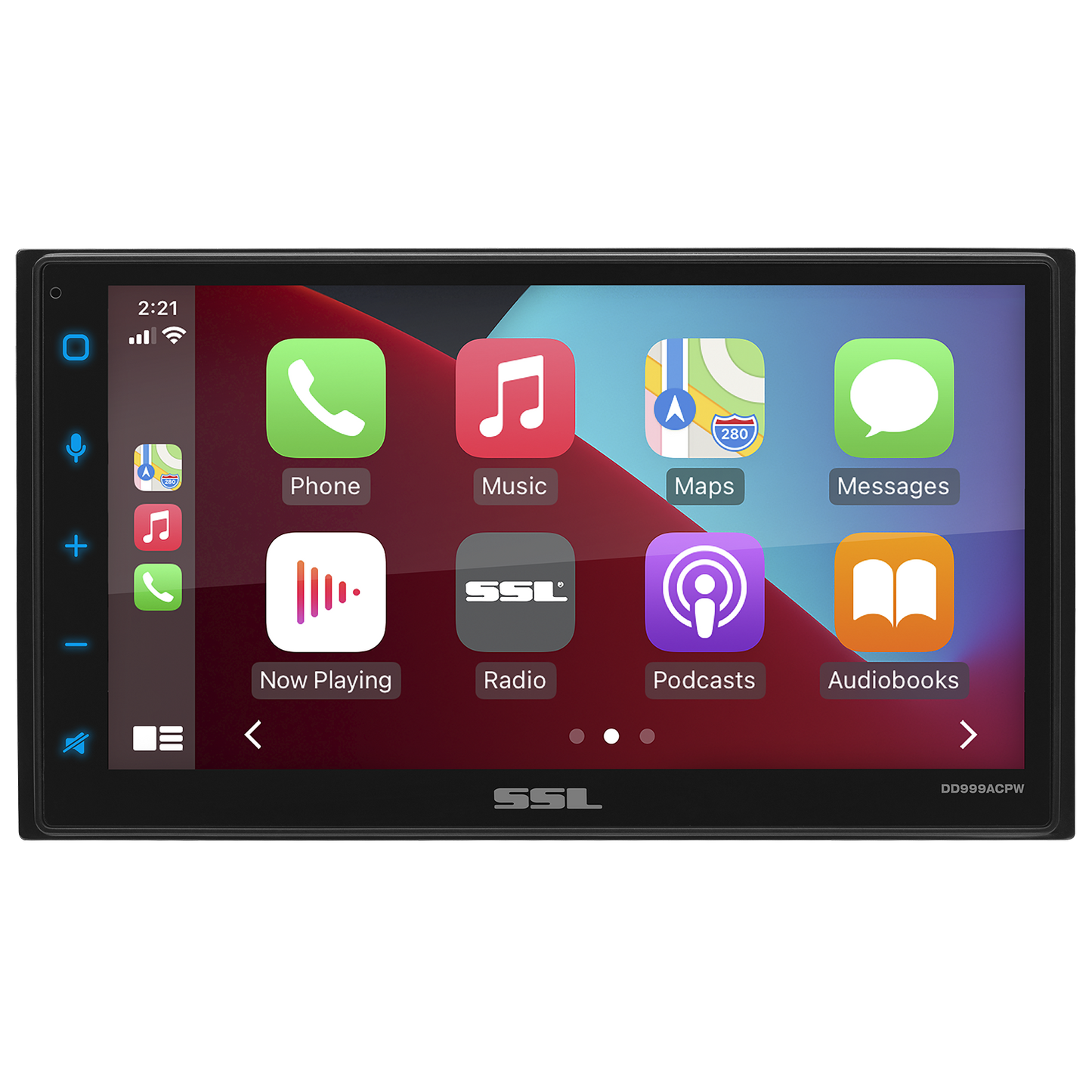 SSL DD999ACPW Double-DIN, Wireless/Wired Apple CarPlay & Android Auto sound storm labs touchscreen car radio