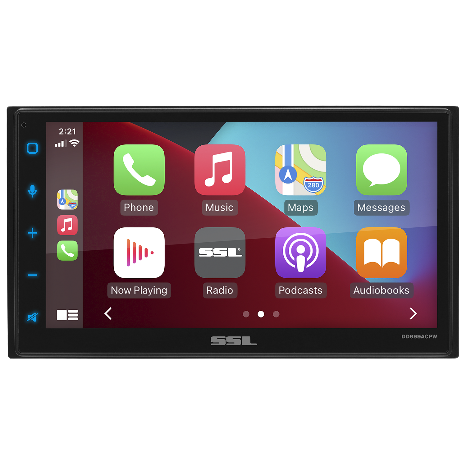 SSL DD999ACPW Double-DIN, Wireless/Wired Apple CarPlay & Android Auto sound storm labs touchscreen car radio