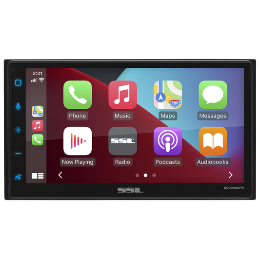 SSL DD999ACPW Double-DIN, Wireless/Wired Apple CarPlay & Android Auto sound storm labs touchscreen car radio