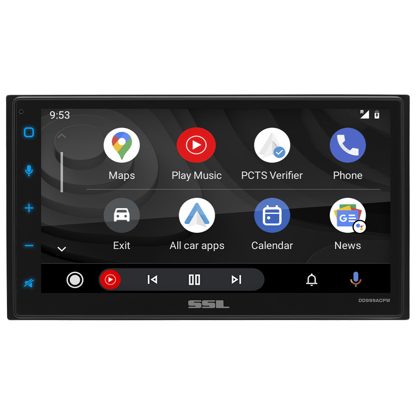 SSL DD999ACPW Double-DIN, Wireless/Wired Apple CarPlay & Android Auto 